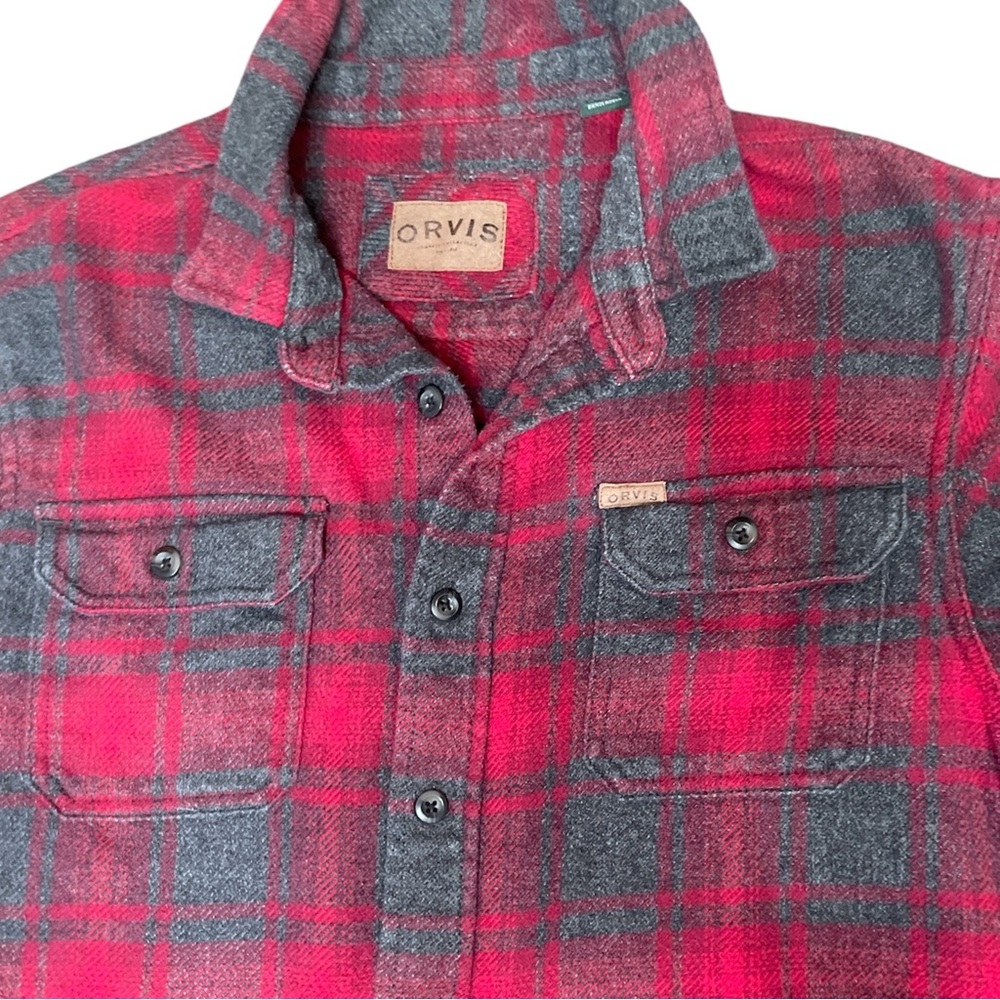 Orvis Flannel Button Down Medium - image 2